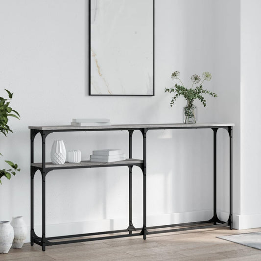 Tavolino Consolle Grigio Sonoma 145x22,5x75cm Legno Multistrato - homemem39