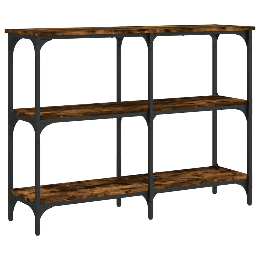 Tavolo Consolle Rovere Fumo 100x29x75 cm in Legno Multistrato - homemem39