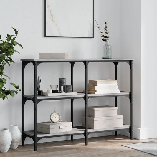 Tavolo Consolle Grigio Sonoma 100x29x75 cm in Legno Multistrato - homemem39