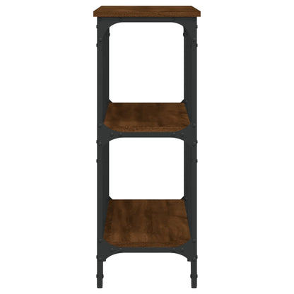 Tavolino Consolle Rovere Marrone 100x29x75 cm Legno Multistrato - homemem39