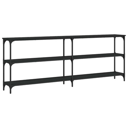 Tavolino Consolle Nero 200x29x75 cm in Legno Multistrato | homemem39