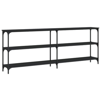 Tavolino Consolle Nero 200x29x75 cm in Legno Multistrato - homemem39