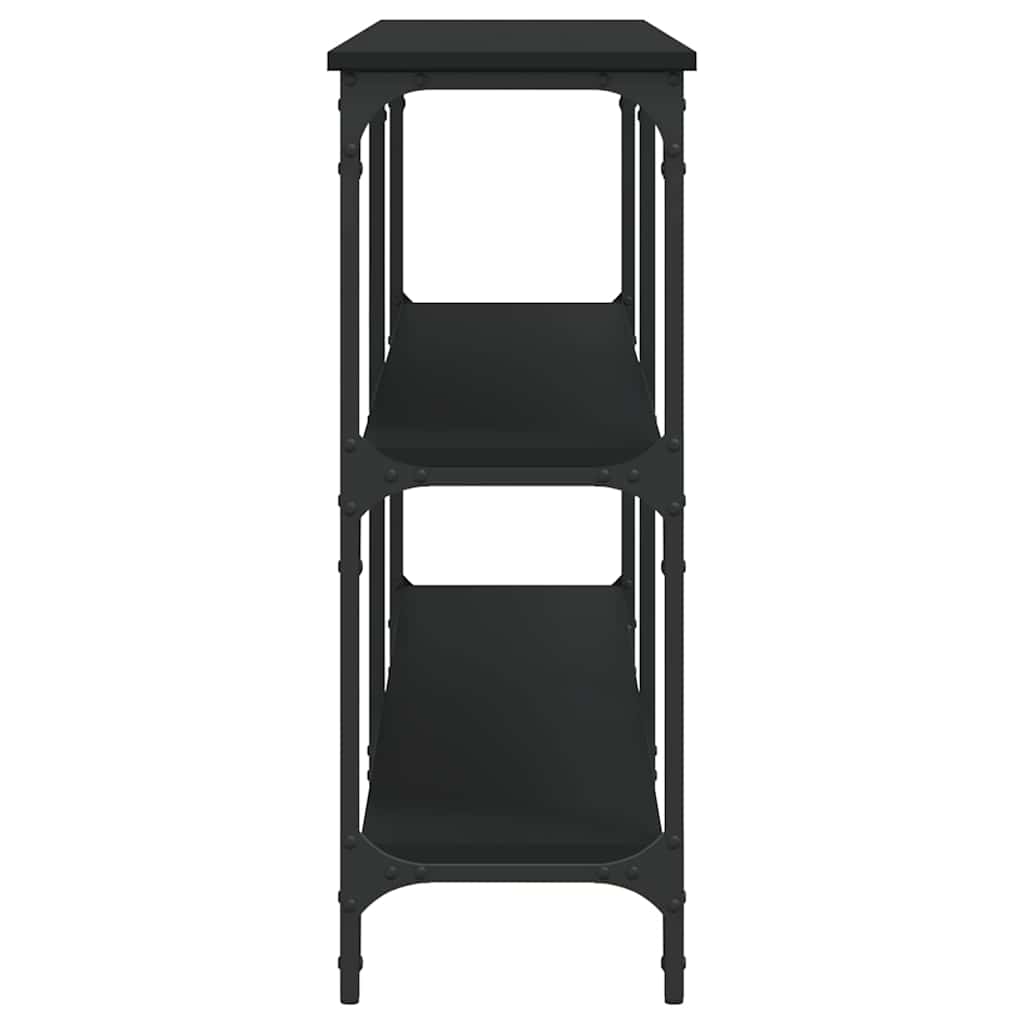 Tavolino Consolle Nero 200x29x75 cm in Legno Multistrato | homemem39