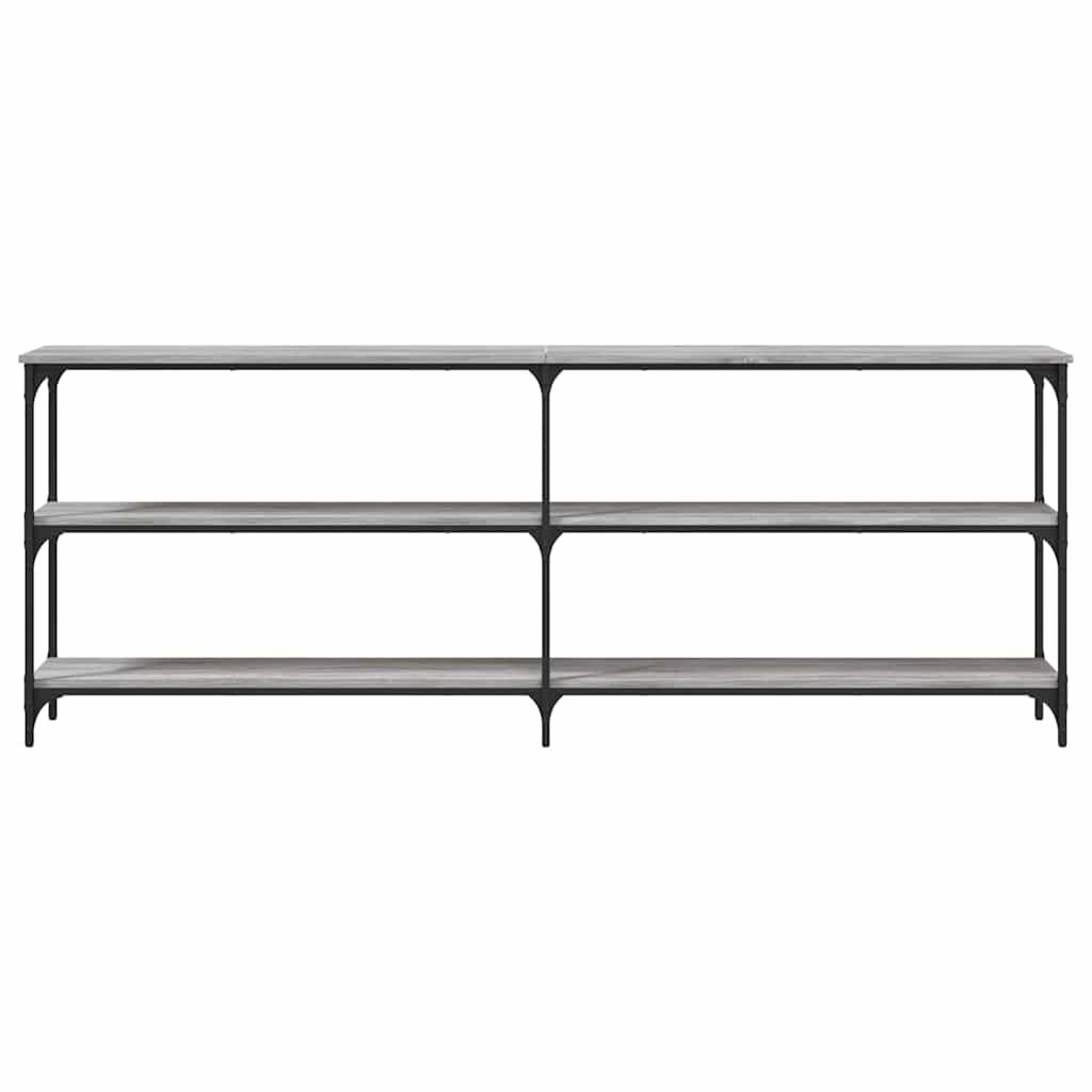 Tavolo Consolle Grigio Sonoma 200x29x75 cm in Legno Multistrato