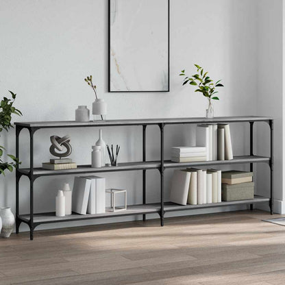 Tavolo Consolle Grigio Sonoma 200x29x75 cm in Legno Multistrato