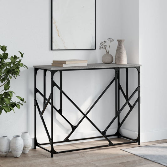 Tavolo Consolle Grigio Sonoma 100x40x80 cm in Legno Multistrato - homemem39