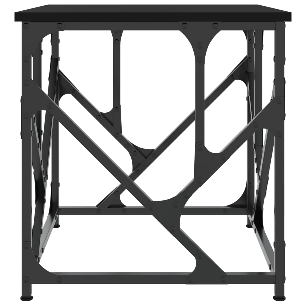 Tavolino da Salotto Nero 45x45x47,5 cm in Legno Multistrato | homemem39