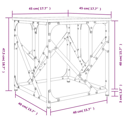 Tavolino Salotto Rovere Sonoma 45x45x47,5 cm Legno Multistrato | homemem39
