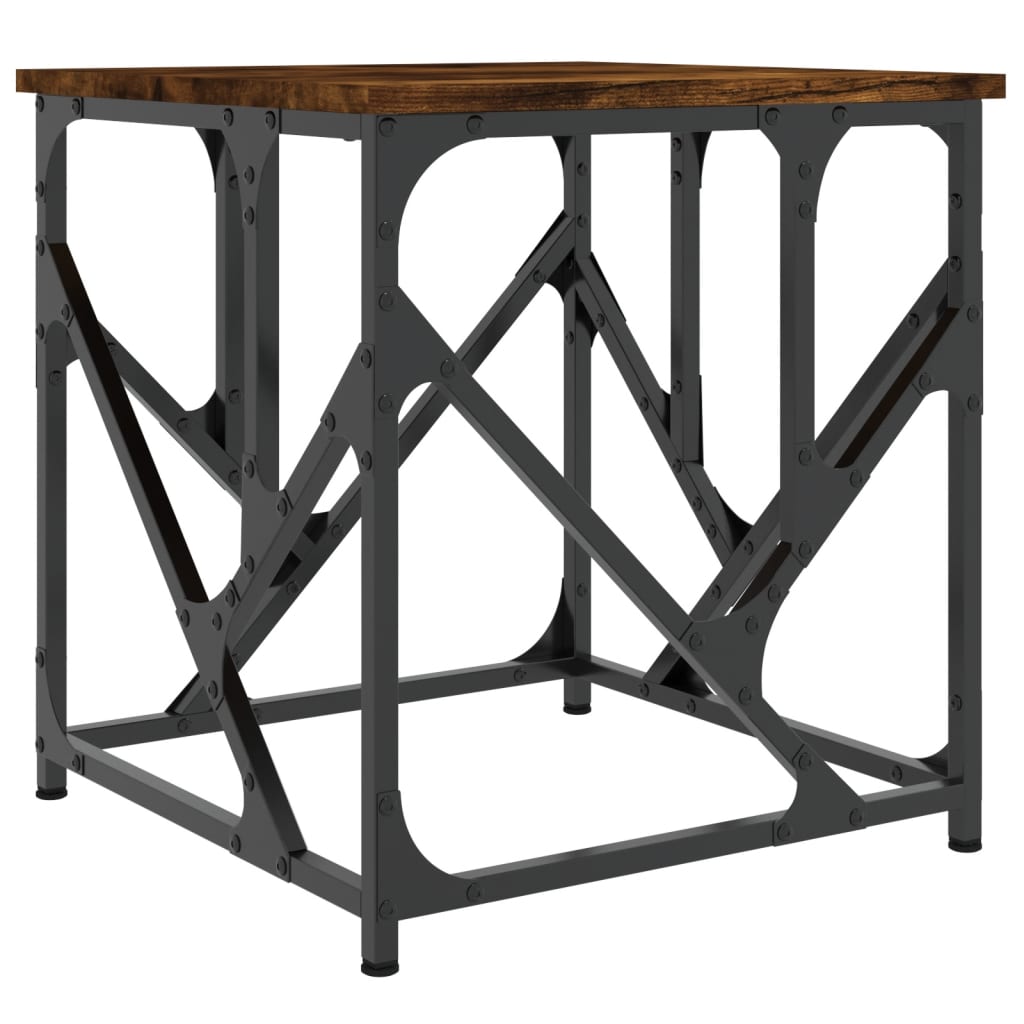 Tavolino da Salotto Rovere Fumo 45x45x47,5 cm Legno Multistrato | homemem39