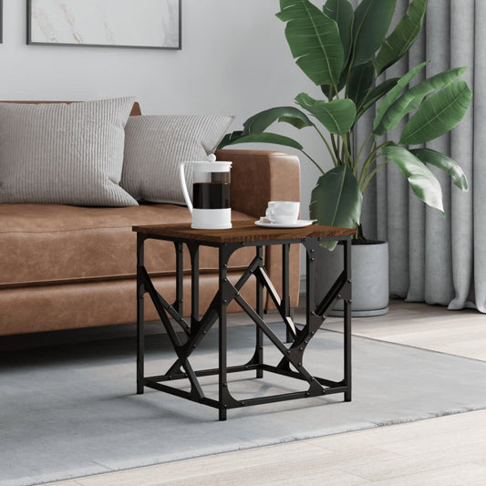 Tavolino Salotto Rovere Marrone 45x45x47,5 cm Legno Multistrato | homemem39