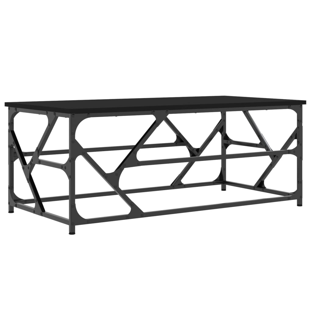 Tavolino Salotto Nero 100x50x40cm Legno Multistrato | homemem39