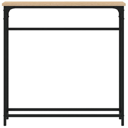 Tavolo Consolle Rovere Sonoma 75x19,5x75 cm Legno Agglomerato