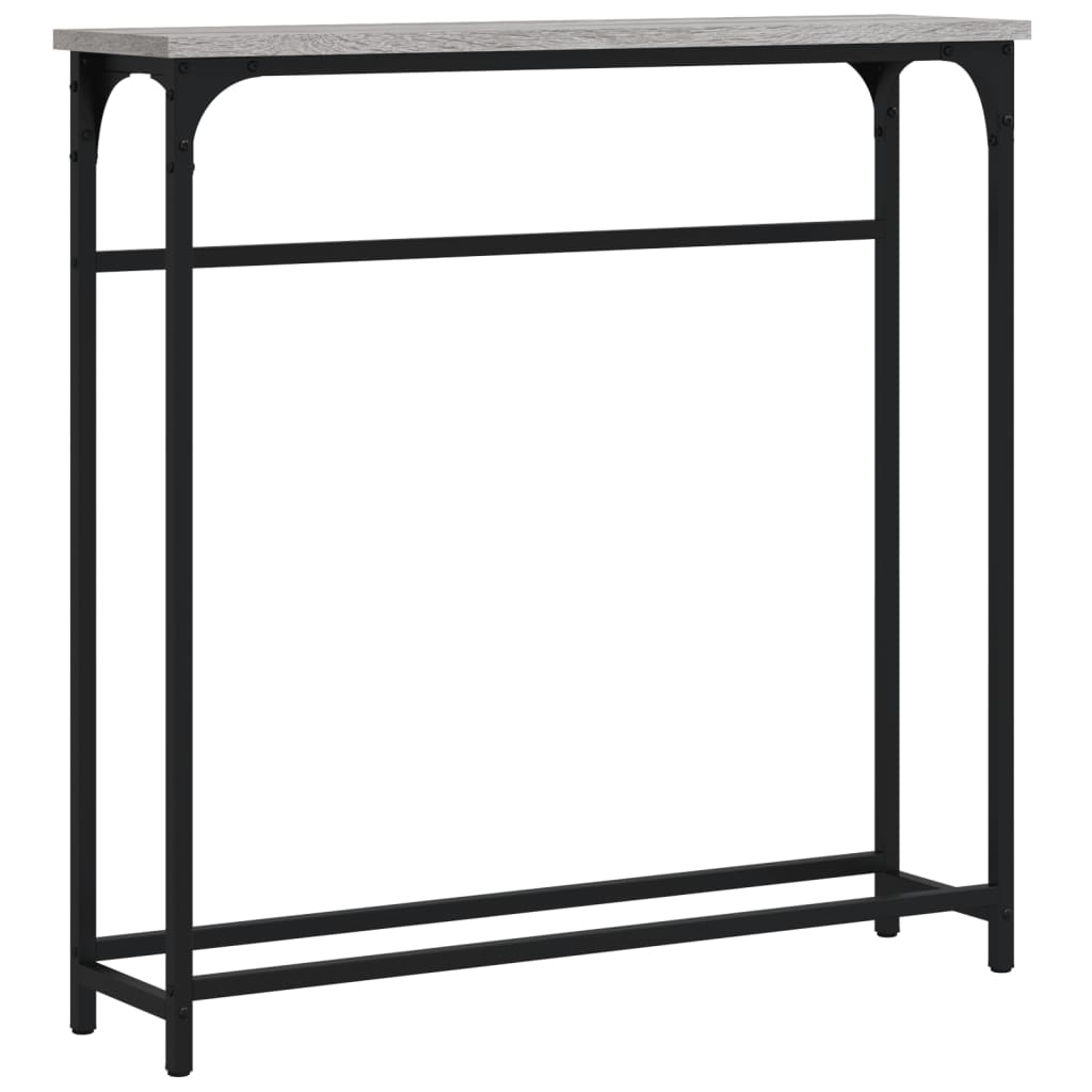 Tavolino Consolle Grigio Sonoma 75x19,5x75 cm Legno Multistrato - homemem39