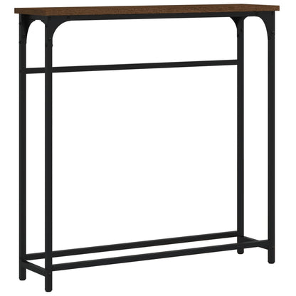 Tavolino Consolle Rovere Marrone 75x19,5x75cm Legno Multistrato - homemem39