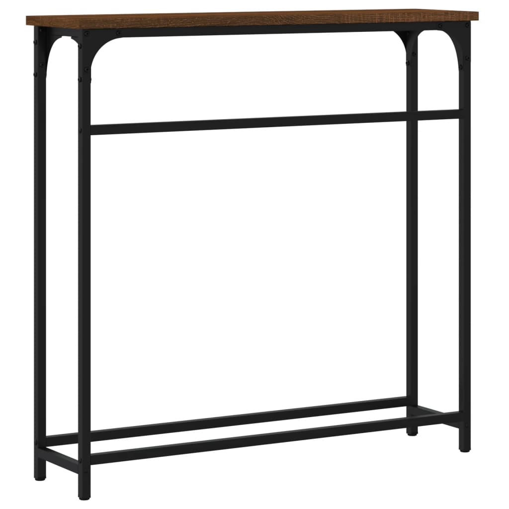 Tavolino Consolle Rovere Marrone 75x19,5x75cm Legno Multistrato - homemem39