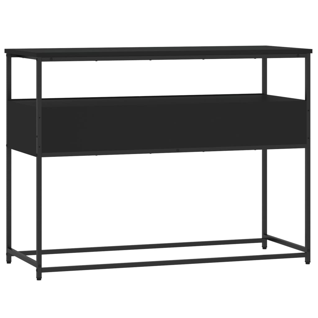 Tavolino Consolle Nero 100x40x75 cm in Legno Multistrato - homemem39