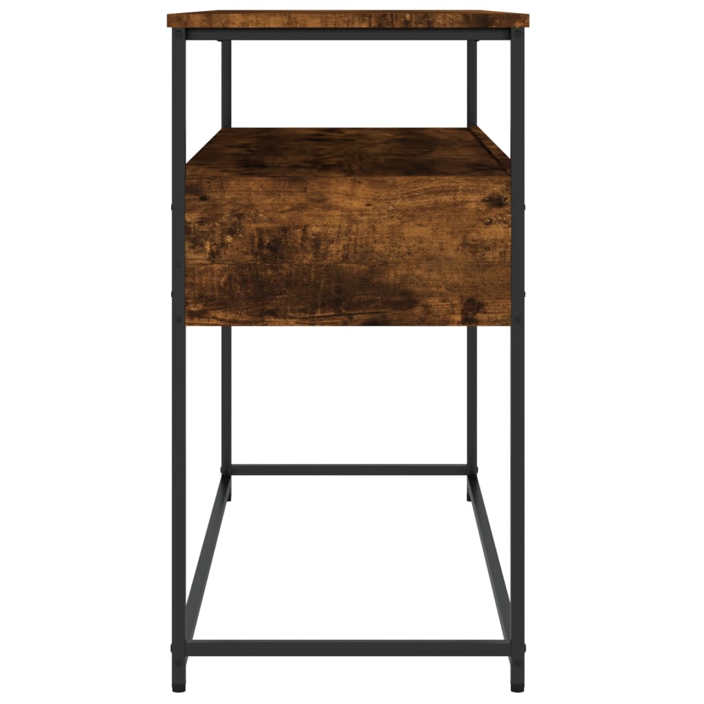 Tavolino Consolle Rovere Fumo 100x40x75 cm in Legno Multistrato - homemem39