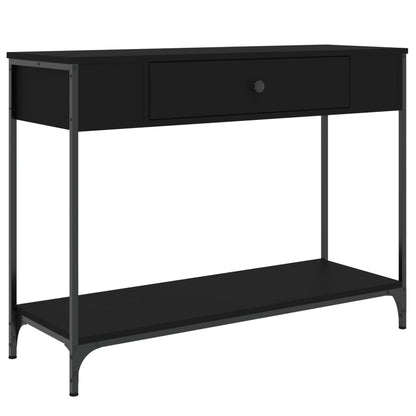 Tavolino Consolle Nero 100x34,5x75 cm in Legno Multistrato - homemem39