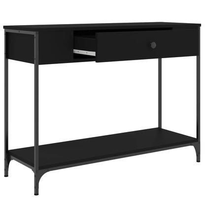 Tavolino Consolle Nero 100x34,5x75 cm in Legno Multistrato - homemem39