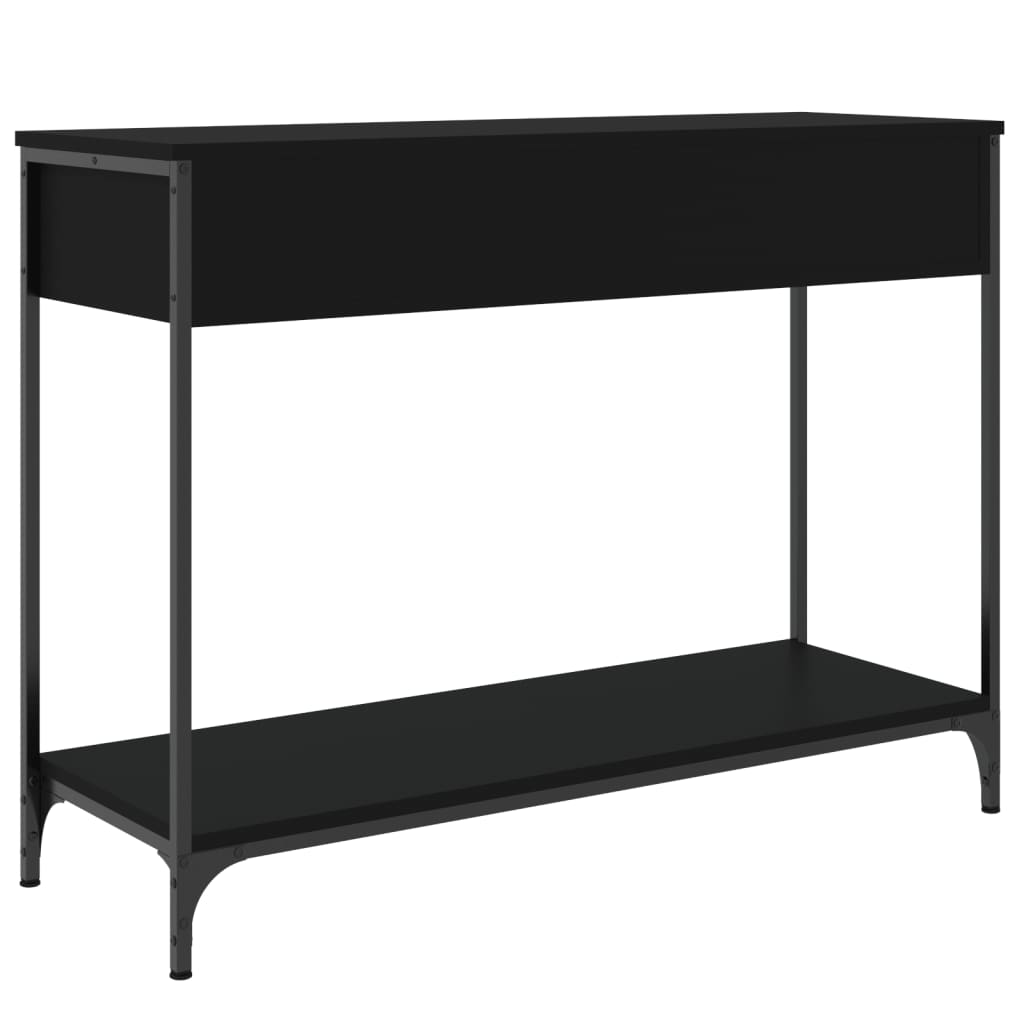 Tavolino Consolle Nero 100x34,5x75 cm in Legno Multistrato - homemem39