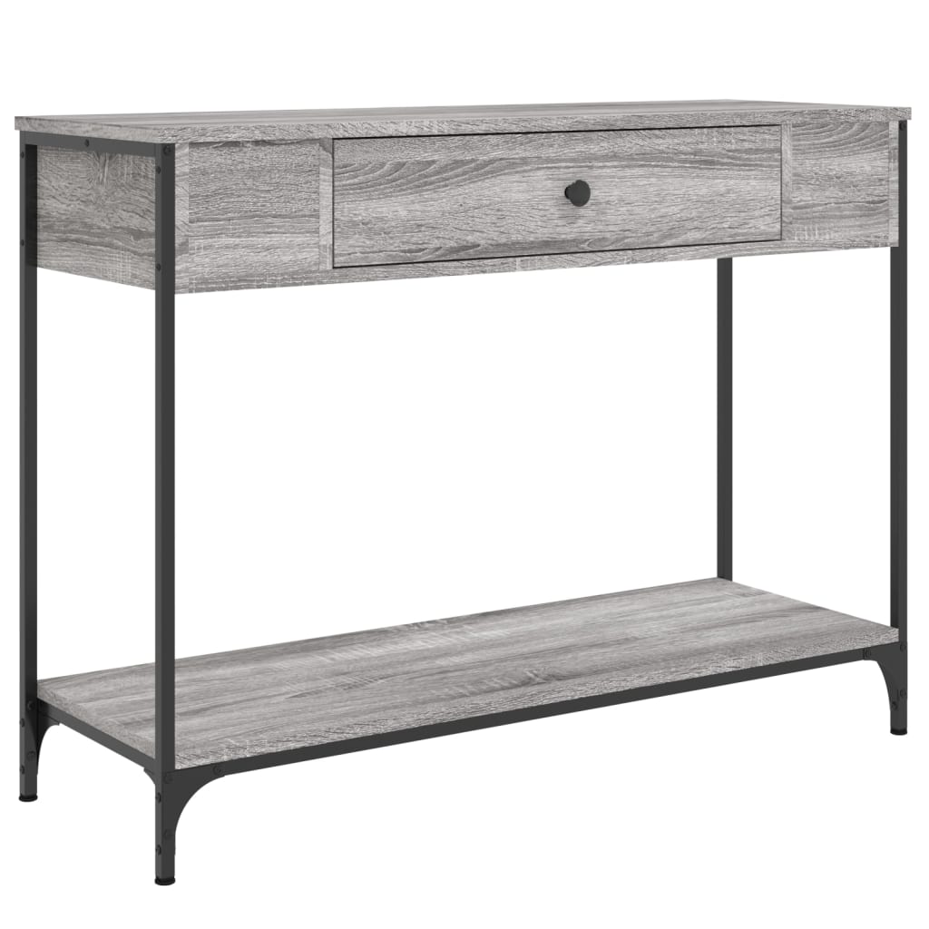 Tavolino Consolle Grigio Sonoma 100x34,5x75cm Legno Multistrato - homemem39