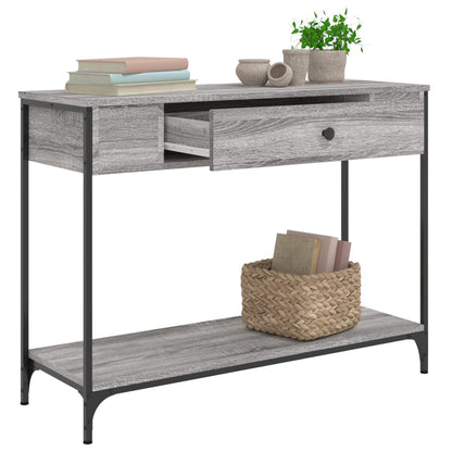 Tavolino Consolle Grigio Sonoma 100x34,5x75cm Legno Multistrato | homemem39