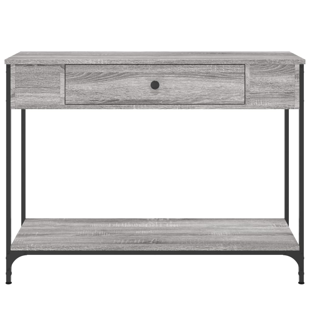Tavolino Consolle Grigio Sonoma 100x34,5x75cm Legno Multistrato - homemem39
