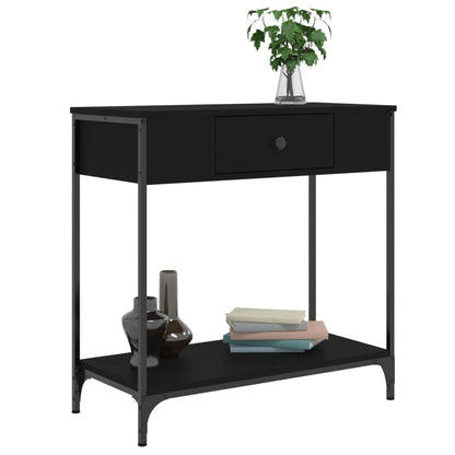 Tavolino Consolle Nero 75x34,5x75 cm in Legno Multistrato - homemem39