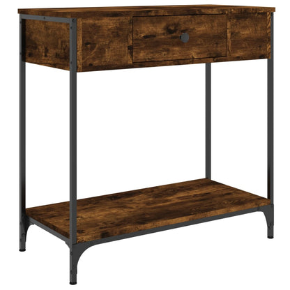 Tavolino Consolle Rovere Fumo 75x34,5x75cm Legno Multistrato - homemem39