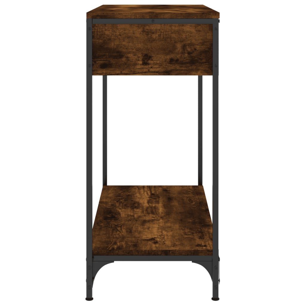 Tavolino Consolle Rovere Fumo 75x34,5x75cm Legno Multistrato - homemem39