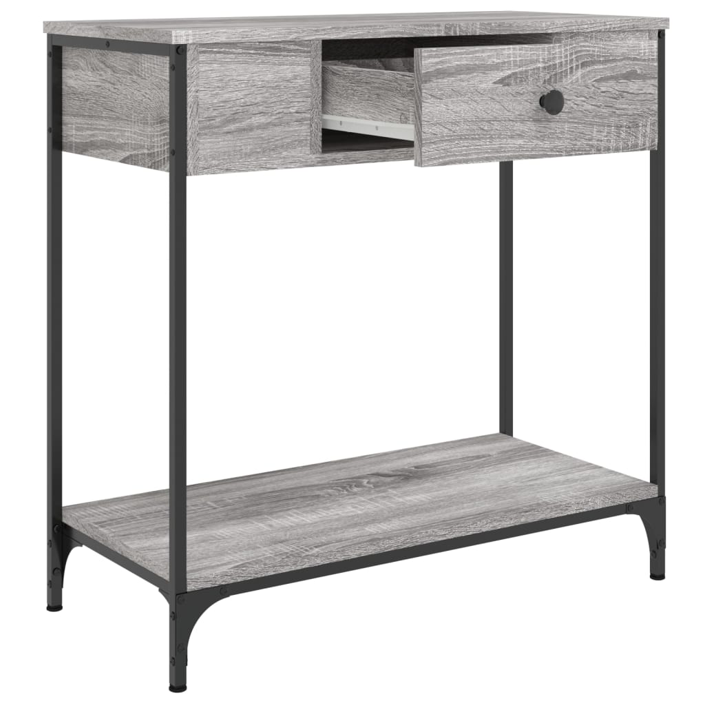 Tavolino Consolle Grigio Sonoma 75x34,5x75cm Legno Multistrato - homemem39