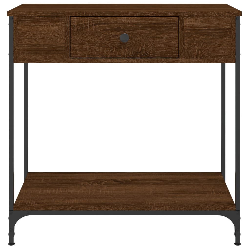 Tavolino Consolle Rovere Marrone 75x34,5x75cm Legno Multistrato - homemem39