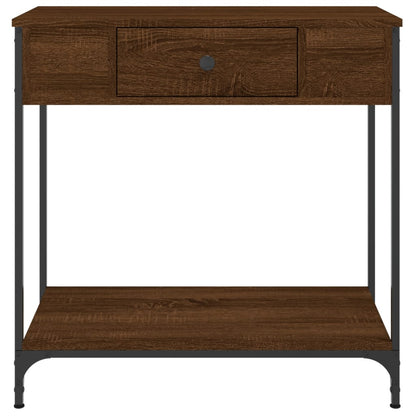 Tavolino Consolle Rovere Marrone 75x34,5x75cm Legno Multistrato - homemem39
