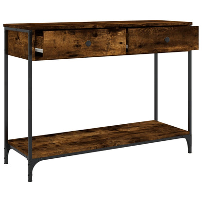 Tavolino Consolle Rovere Fumo 100x34,5x75cm Legno Multistrato - homemem39