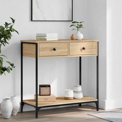 Tavolino Consolle Rovere Sonoma 75x34,5x75cm Legno Multistrato | homemem39