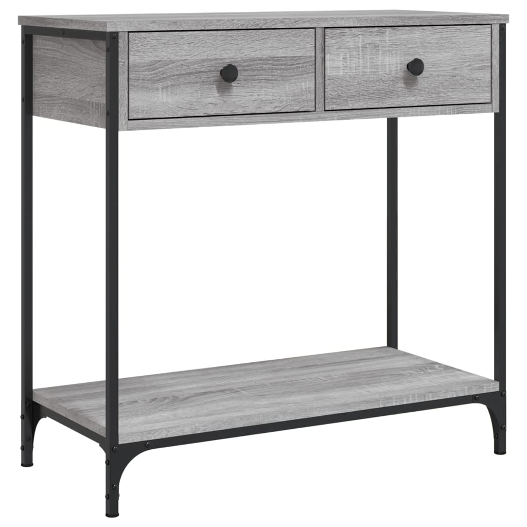 Tavolino Consolle Grigio Sonoma 75x34,5x75cm Legno Multistrato - homemem39