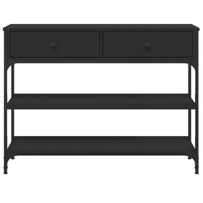 Tavolino Consolle Nero 100x25x75 cm in Legno Multistrato - homemem39