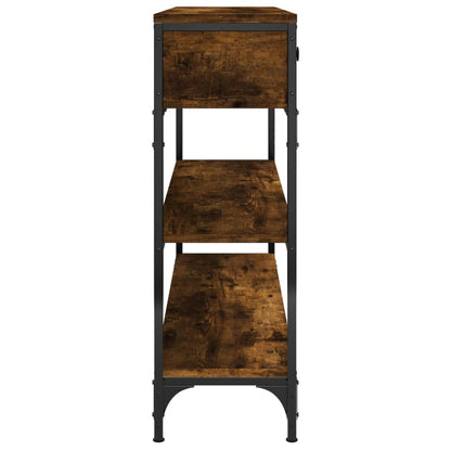 Tavolino Consolle Rovere Fumo 100x25x75 cm Legno Multistrato - homemem39