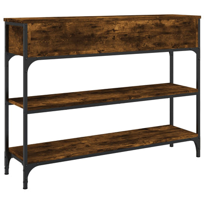 Tavolino Consolle Rovere Fumo 100x25x75 cm Legno Multistrato - homemem39