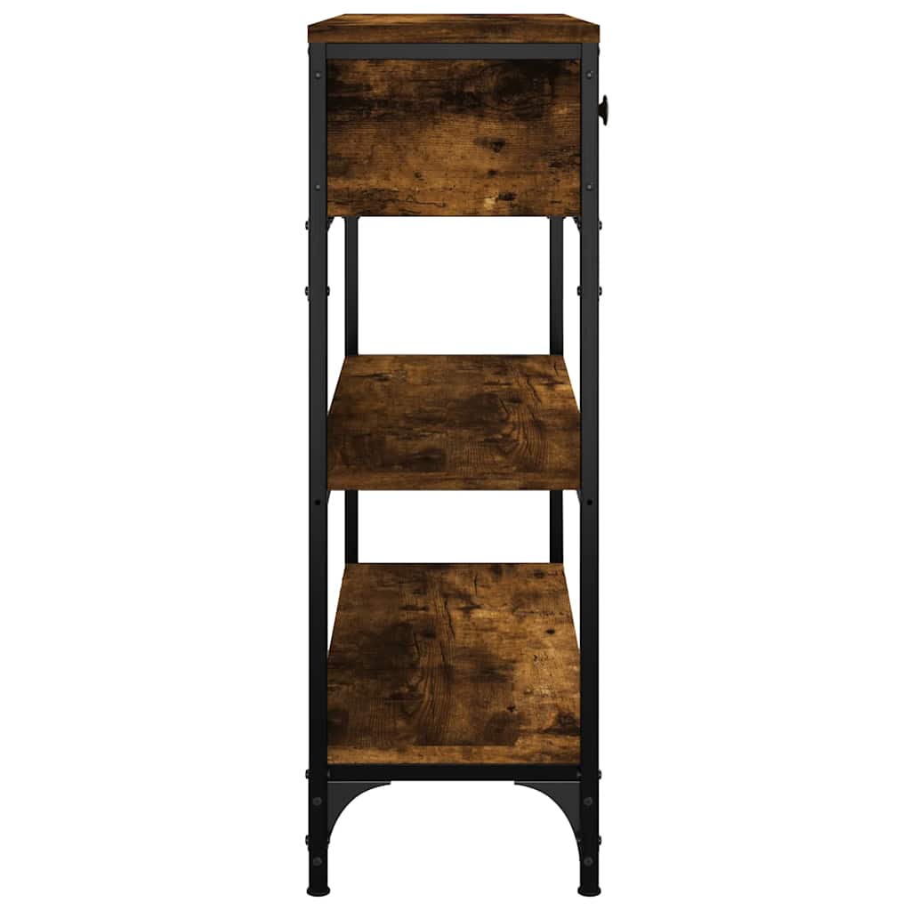 Tavolino Consolle Rovere Fumo 72,5x25x75cm in Legno Multistrato | homemem39