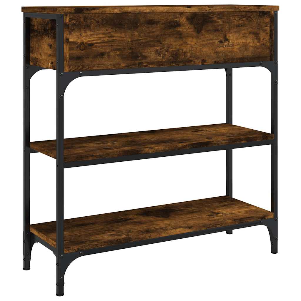 Tavolino Consolle Rovere Fumo 72,5x25x75cm in Legno Multistrato | homemem39