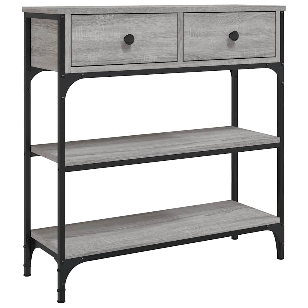 Tavolino Consolle Grigio Sonoma 72,5x25x75 cm Legno Multistrato | homemem39