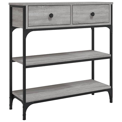 Tavolino Consolle Grigio Sonoma 72,5x25x75 cm Legno Multistrato | homemem39