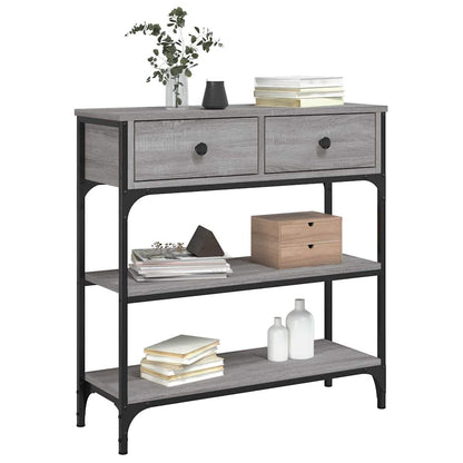 Tavolino Consolle Grigio Sonoma 72,5x25x75 cm Legno Multistrato | homemem39