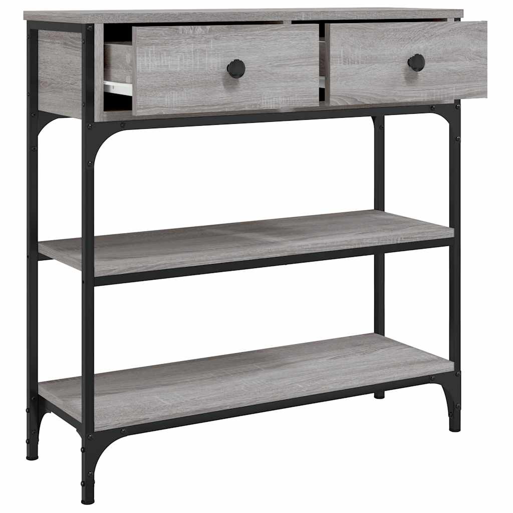 Tavolino Consolle Grigio Sonoma 72,5x25x75 cm Legno Multistrato | homemem39