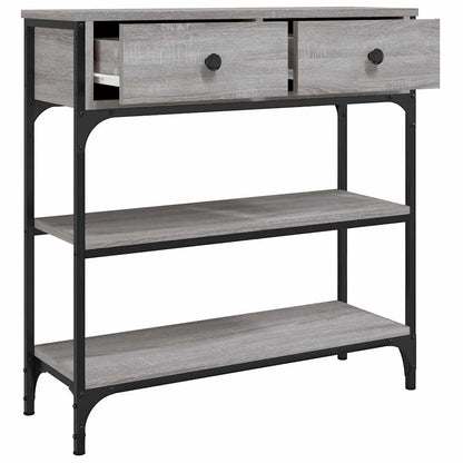 Tavolino Consolle Grigio Sonoma 72,5x25x75 cm Legno Multistrato | homemem39