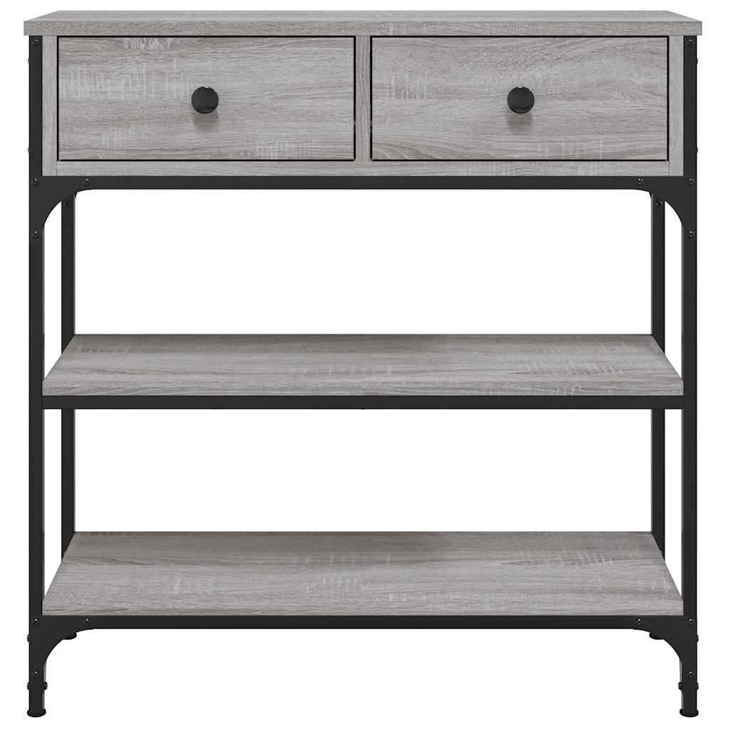 Tavolino Consolle Grigio Sonoma 72,5x25x75 cm Legno Multistrato | homemem39