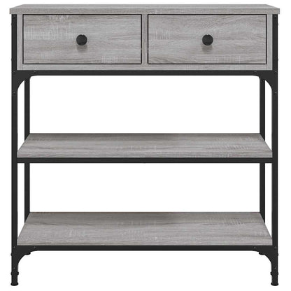 Tavolino Consolle Grigio Sonoma 72,5x25x75 cm Legno Multistrato | homemem39