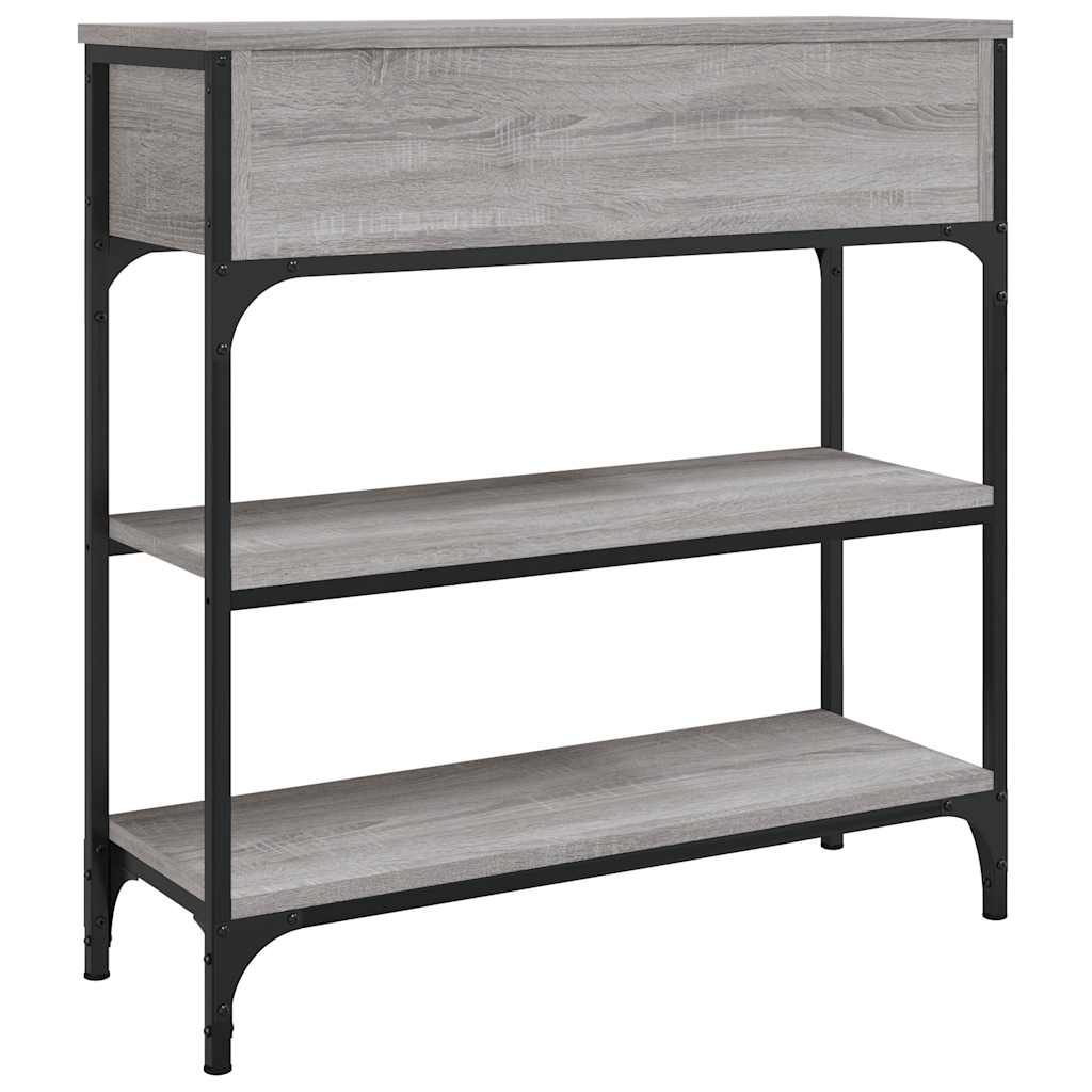 Tavolino Consolle Grigio Sonoma 72,5x25x75 cm Legno Multistrato | homemem39