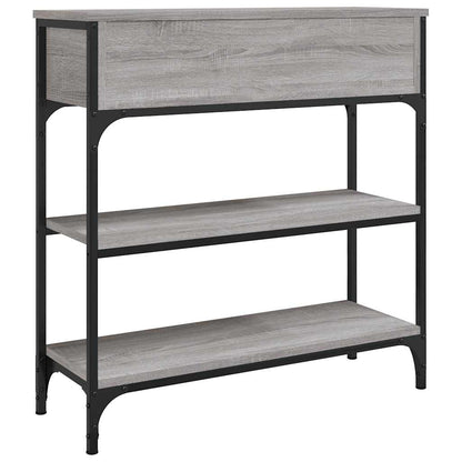 Tavolino Consolle Grigio Sonoma 72,5x25x75 cm Legno Multistrato | homemem39